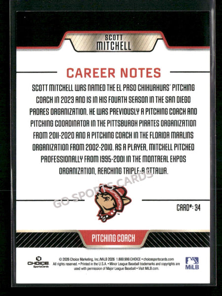 2026 El Paso Chihuahuas Scott Mitchell