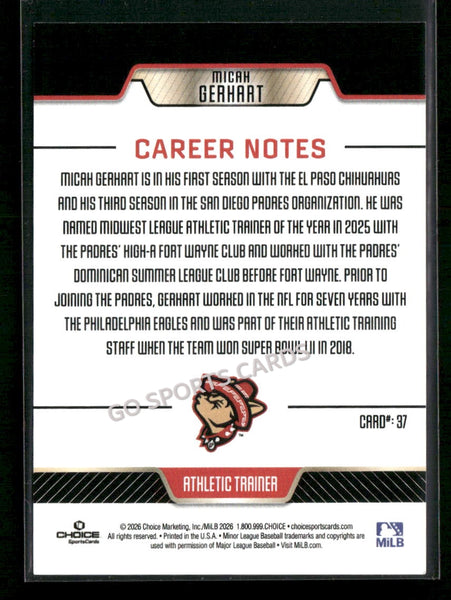 2026 El Paso Chihuahuas Micah Gerhart
