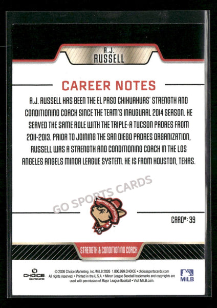 2026 El Paso Chihuahuas RJ Russell
