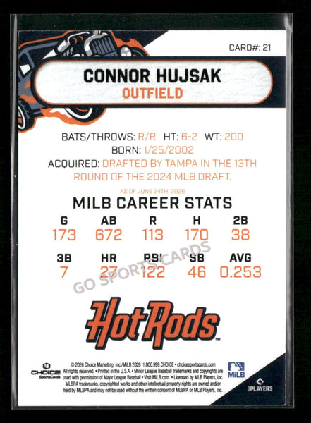 2026 Bowling Green Hot Rods Connor Hujsak