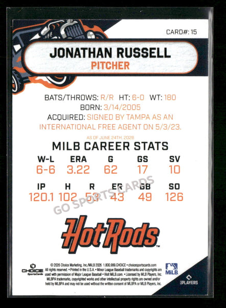 2026 Bowling Green Hot Rods Jonathan Russell