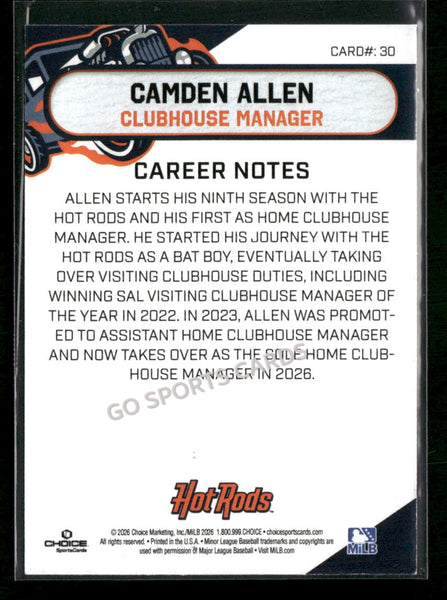 2026 Bowling Green Hot Rods Camden Allen