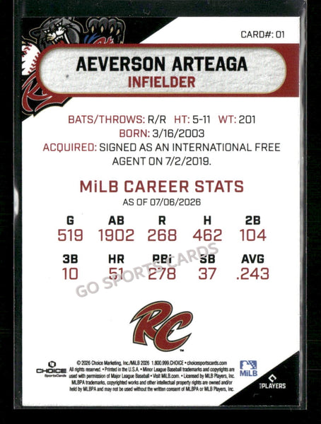 2026 Sacramento River Cats Aeverson Arteaga