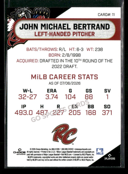 2026 Sacramento River Cats John Michael Bertrand