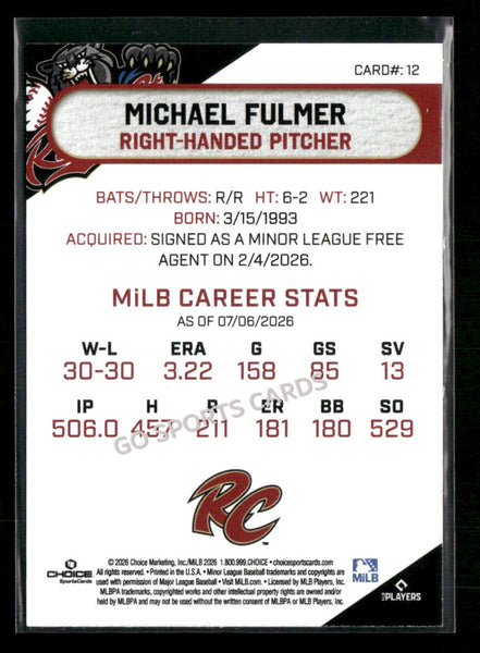 2026 Sacramento River Cats Michael Fulmer