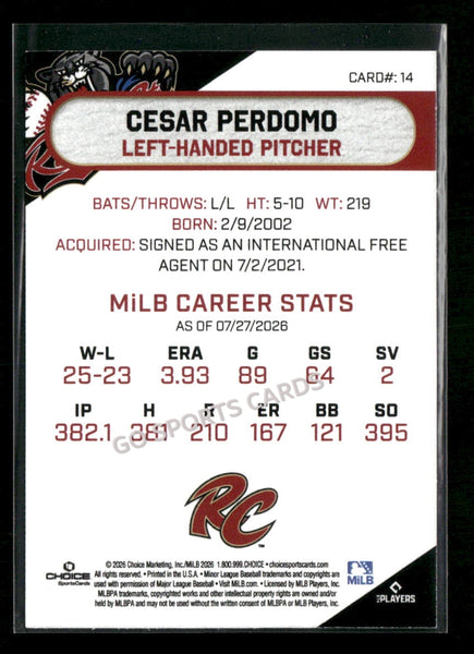 2026 Sacramento River Cats Cesar Perdomo