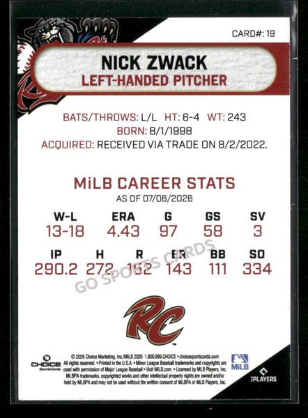 2026 Sacramento River Cats Nick Zwack