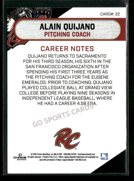 2026 Sacramento River Cats Alain Quijano
