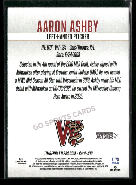2026 Wisconsin Timber Rattlers SGA Aaron Ashby