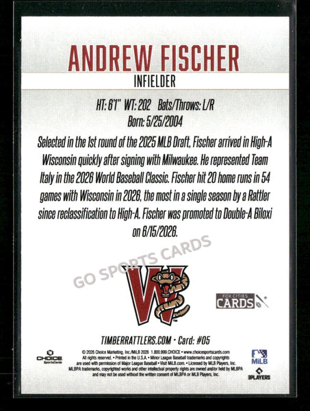 2026 Wisconsin Timber Rattlers SGA Andrew Fischer