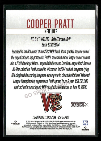 2026 Wisconsin Timber Rattlers SGA Cooper Pratt