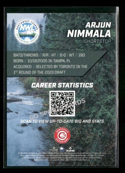 2026 Northwest League Top Prospects 2nd Arjun Nimmala