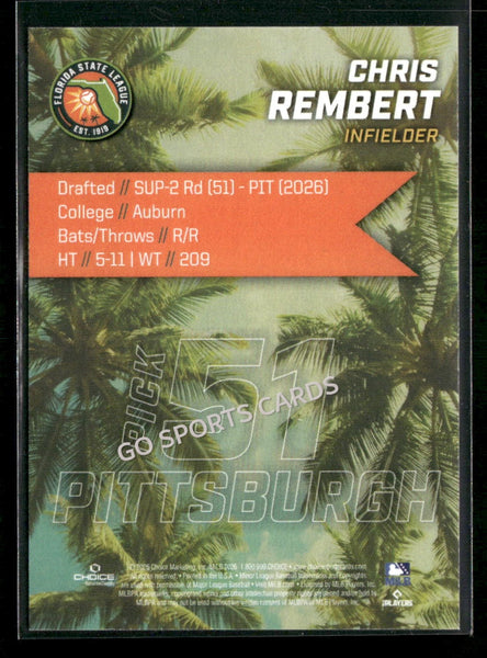 2026 Florida League Fresh Faces Top Prospects Chris Rembert