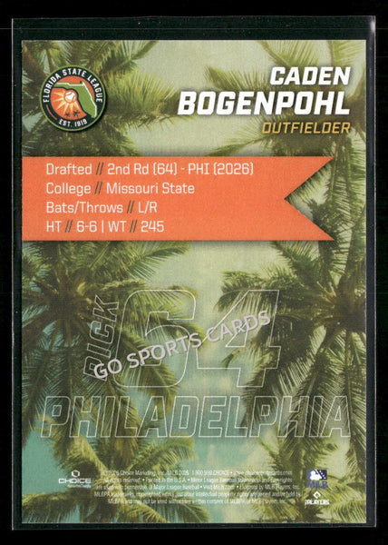 2026 Florida League Fresh Faces Top Prospects Caden Bogenpohl