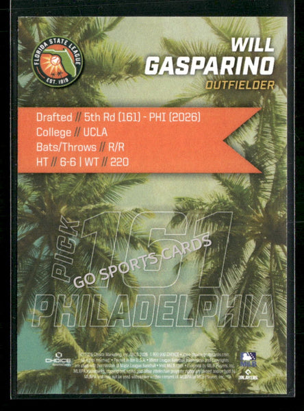 2026 Florida League Fresh Faces Top Prospects Will Gasparino