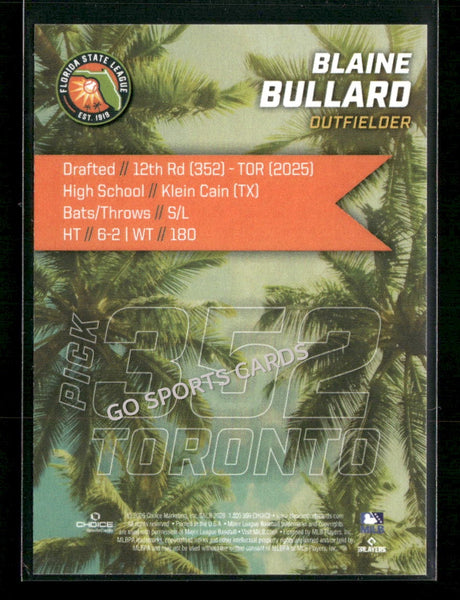 2026 Florida League Fresh Faces Top Prospects Blaine Bullard