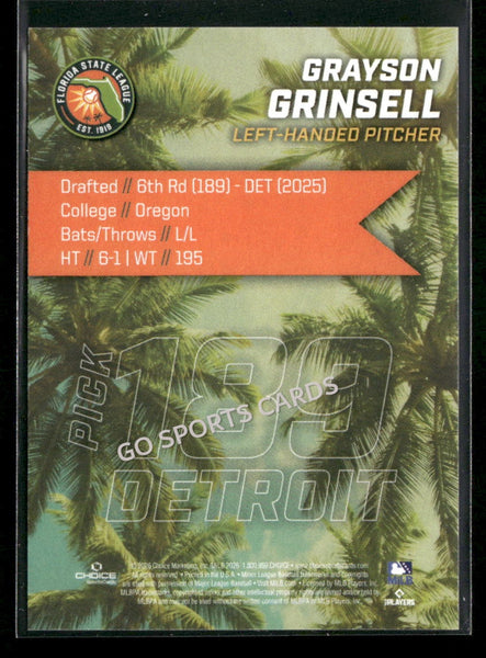 2026 Florida League Fresh Faces Top Prospects Grayson Grinsell