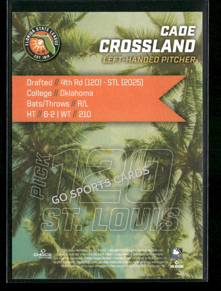 2026 Florida League Fresh Faces Top Prospects Cade Crossland