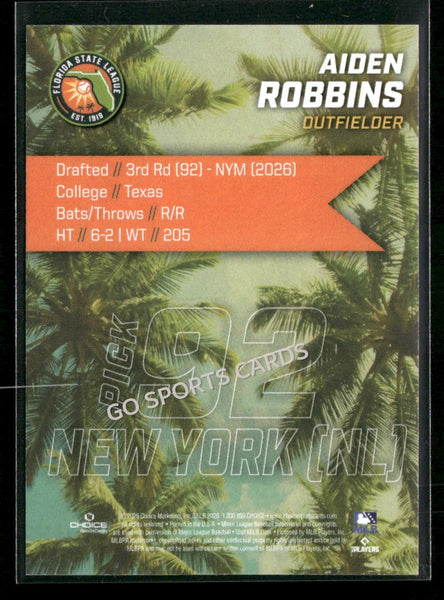 2026 Florida League Fresh Faces Top Prospects Aiden Robbins