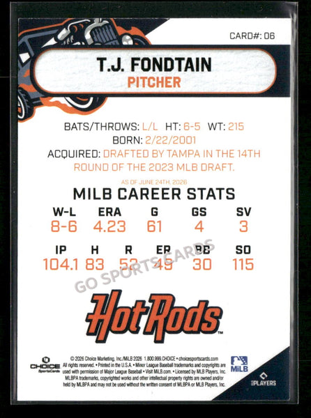 2026 Bowling Green Hot Rods TJ Fondtain