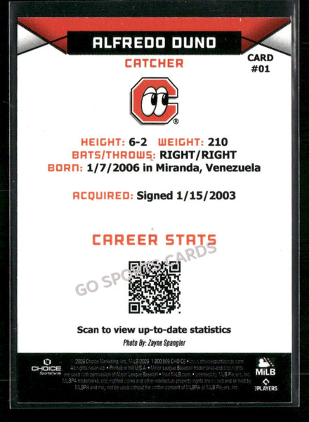 2026 Chattanooga Lookouts Alfredo Duno