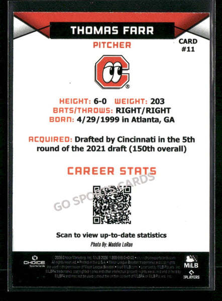 2026 Chattanooga Lookouts Thomas Farr