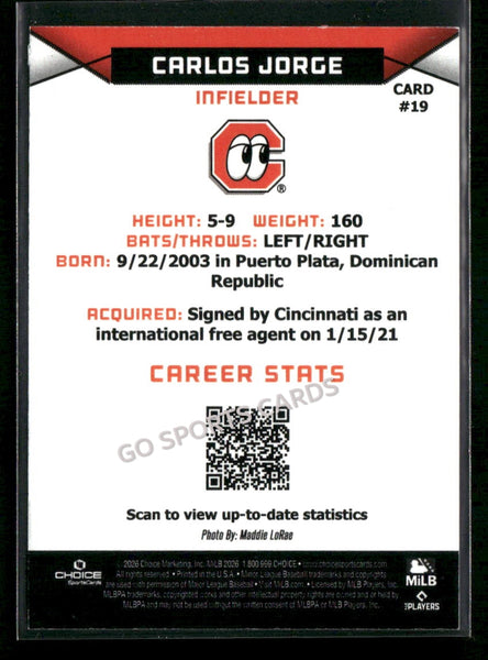 2026 Chattanooga Lookouts Carlos Jorge