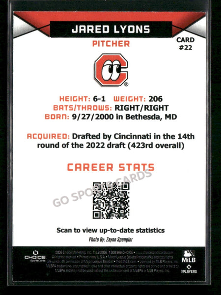 2026 Chattanooga Lookouts Jared Lyons