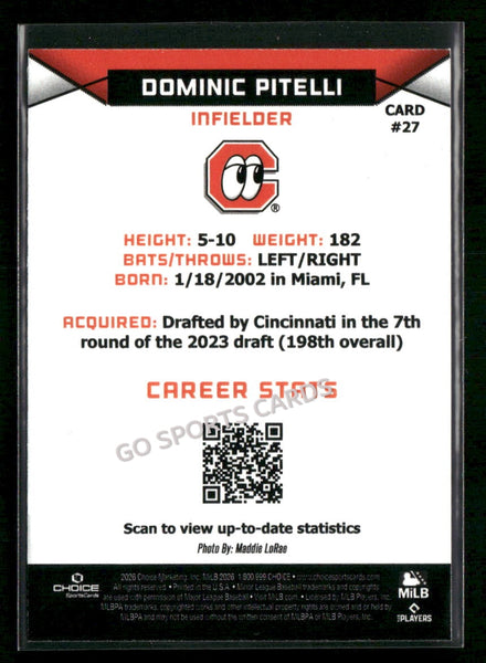 2026 Chattanooga Lookouts Dominic Pitelli