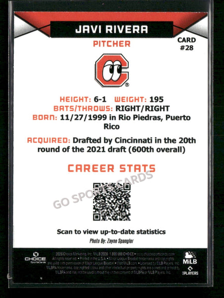 2026 Chattanooga Lookouts Javi Rivera