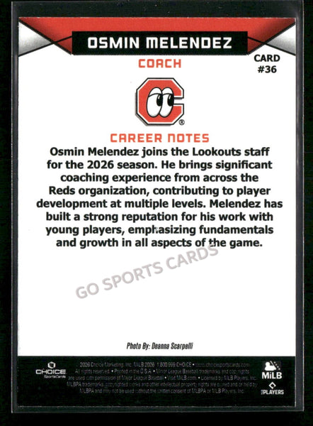 2026 Chattanooga Lookouts Osmin Melendez