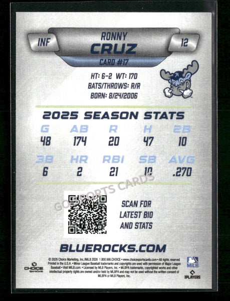 2026 Wilmington Blue Rocks Ronny Cruz