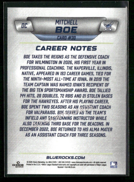 2026 Wilmington Blue Rocks Mitchell Boe