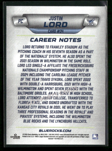 2026 Wilmington Blue Rocks Justin Lord