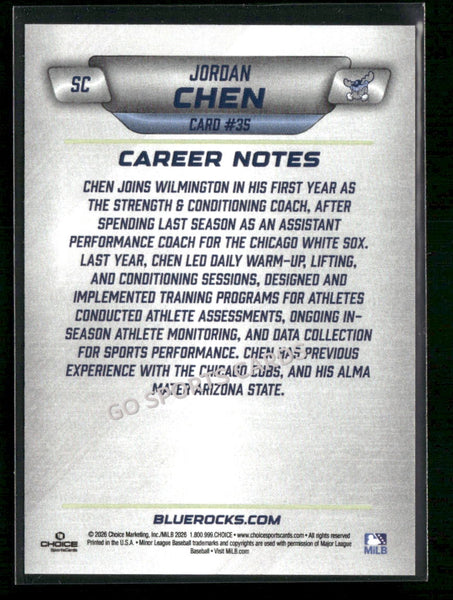 2026 Wilmington Blue Rocks Jordan Chen