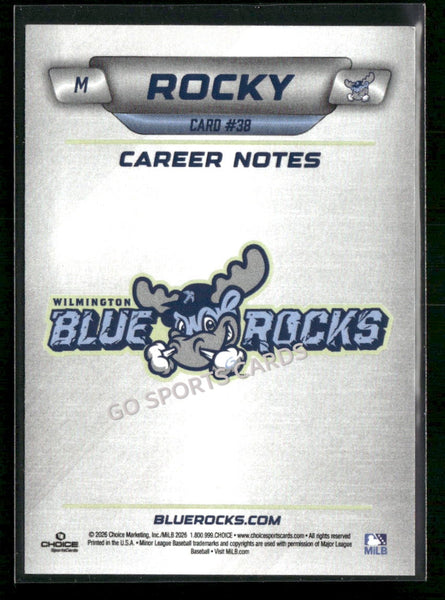 2026 Wilmington Blue Rocks Rocky Mascot