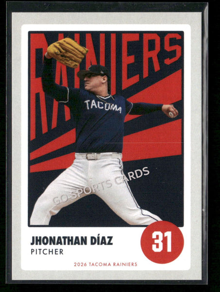 2026 Tacoma Rainiers Jhonathan Diaz