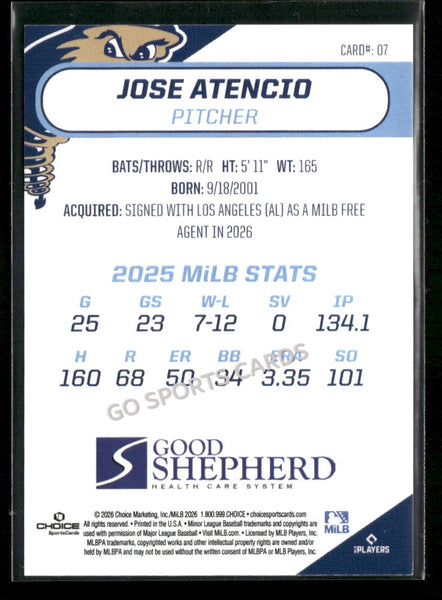2026 Tri City Dust Devils Jose Atencio