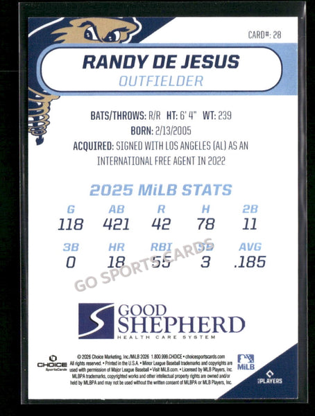 2026 Tri City Dust Devils Randy De Jesus