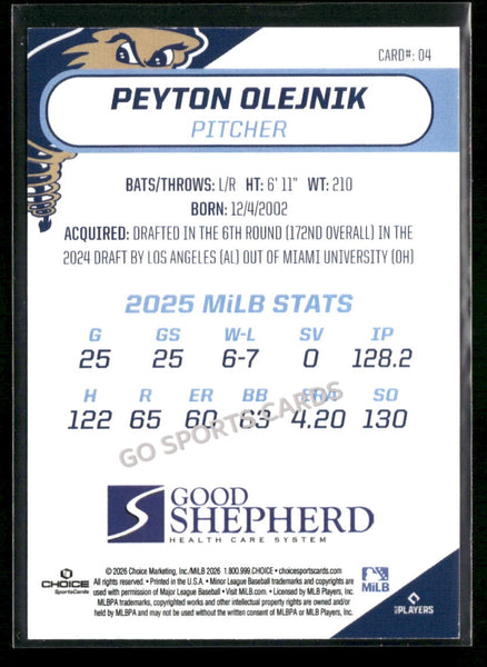 2026 Tri City Dust Devils Peyton Olejnik
