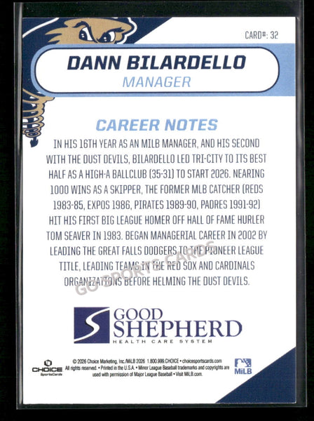 2026 Tri City Dust Devils Dann Bilardello