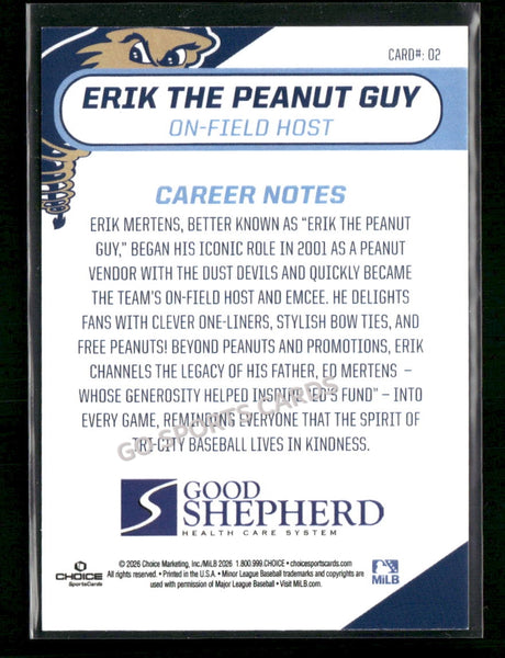 2026 Tri City Dust Devils Erik The Peanut Guy
