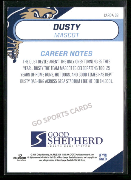 2026 Tri City Dust Devils Dusty Mascot