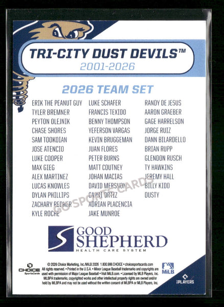 2026 Tri City Dust Devils Header Checklist