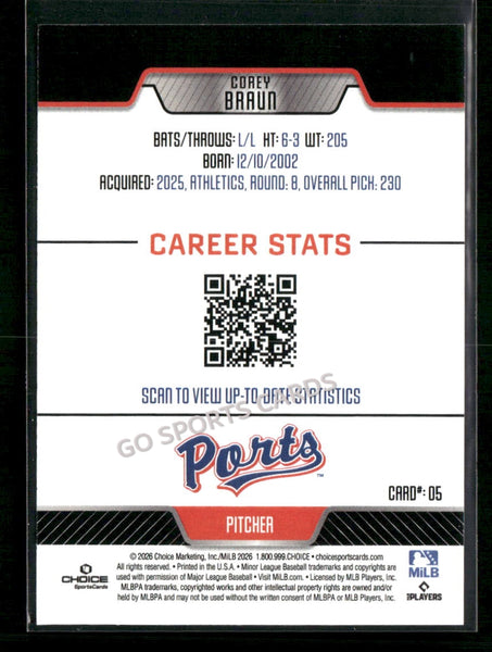 2026 Stockton Ports Corey Braun