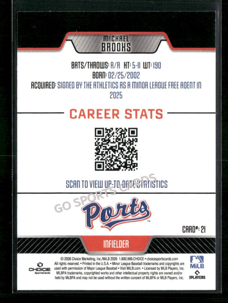 2026 Stockton Ports Michael Brooks