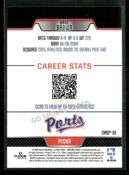 2026 Stockton Ports Kade Brown