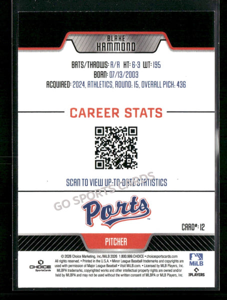 2026 Stockton Ports Blake Hammond