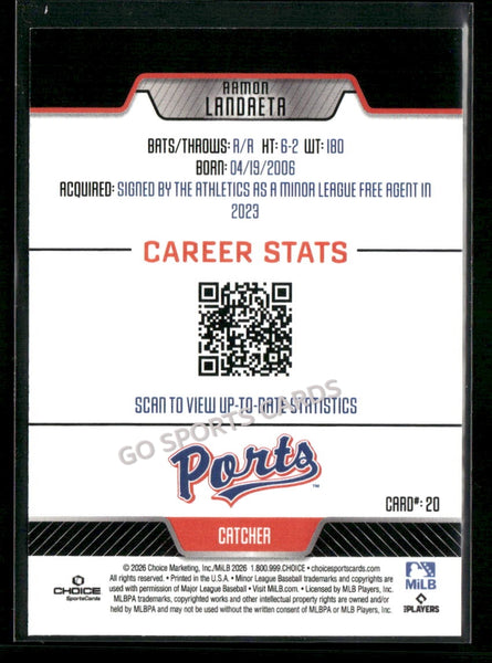 2026 Stockton Ports Ramon Landaeta