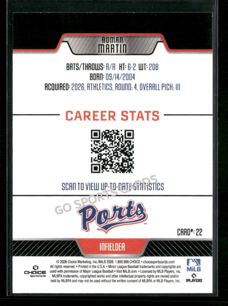 2026 Stockton Ports Roman Martin